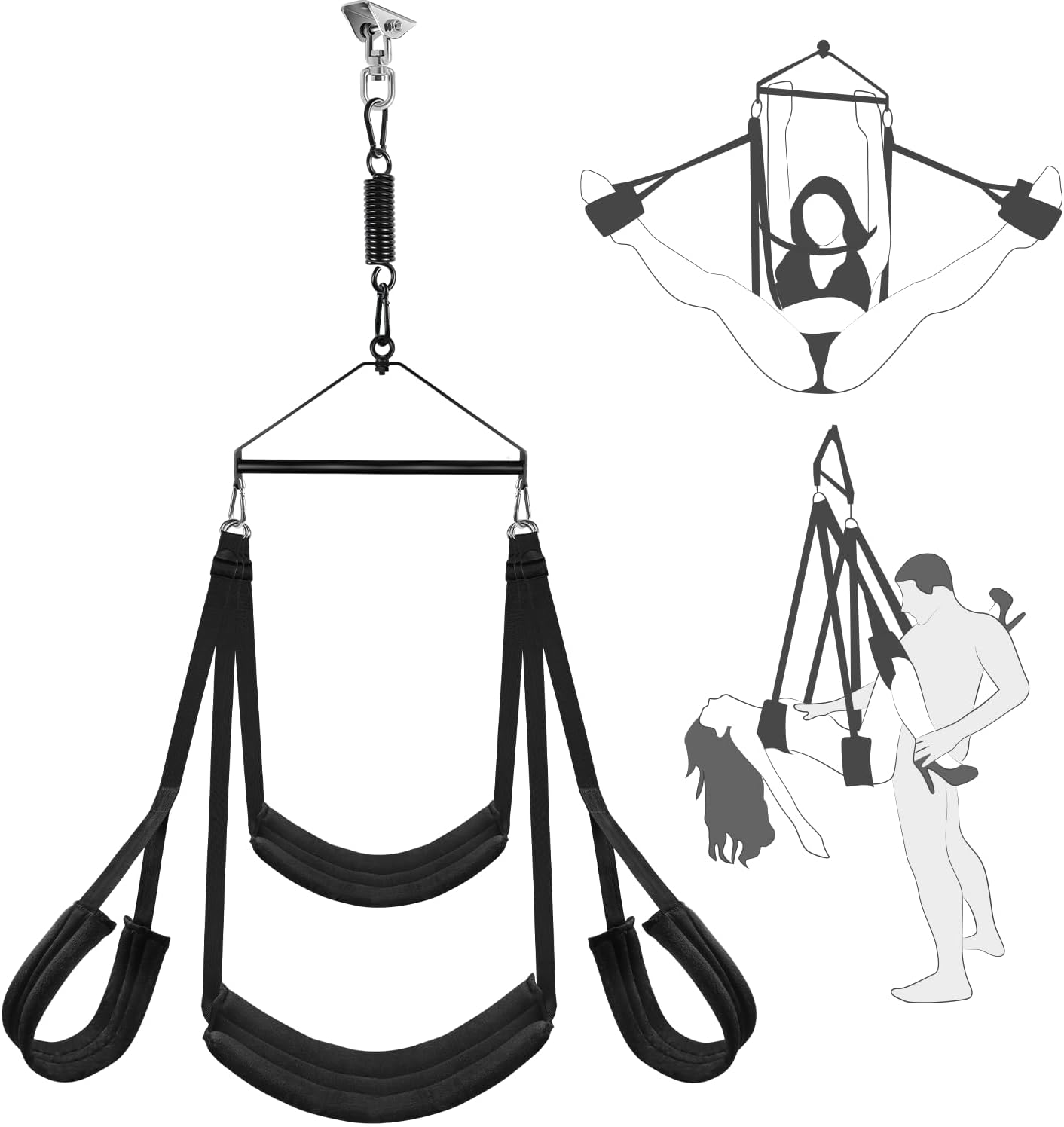 360 Degree Sex Swing for Couples - Comfortable BDSM Restraint Set