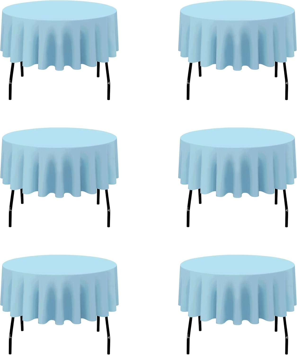 Light Blue 70 Inch Round Tablecloths for Elegant Events