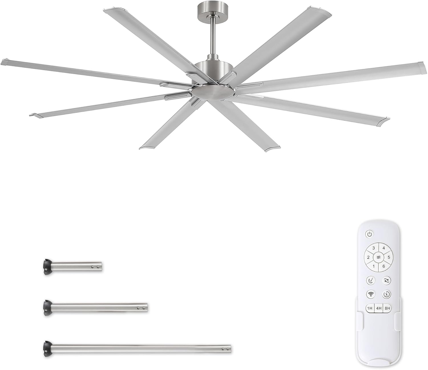 ZMISHIBO 84 Inch Industrial Ceiling Fan with Remote Control