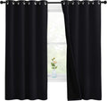 NICETOWN 100% Blackout Curtains 55in x 68in - Thermal Insulated Panels