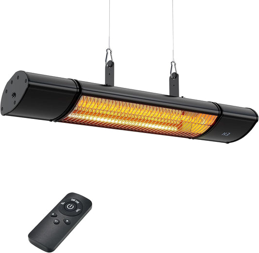 Electric Hanging Patio Heater with Remote Control for Outdoors