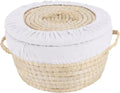 Round Bread Basket Woven Corn Husk Proofing Basket - Rustic Serveware