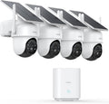 AOSU Outdoor Wireless Security Cameras 4-Cam Kit - Solar, 2K, No