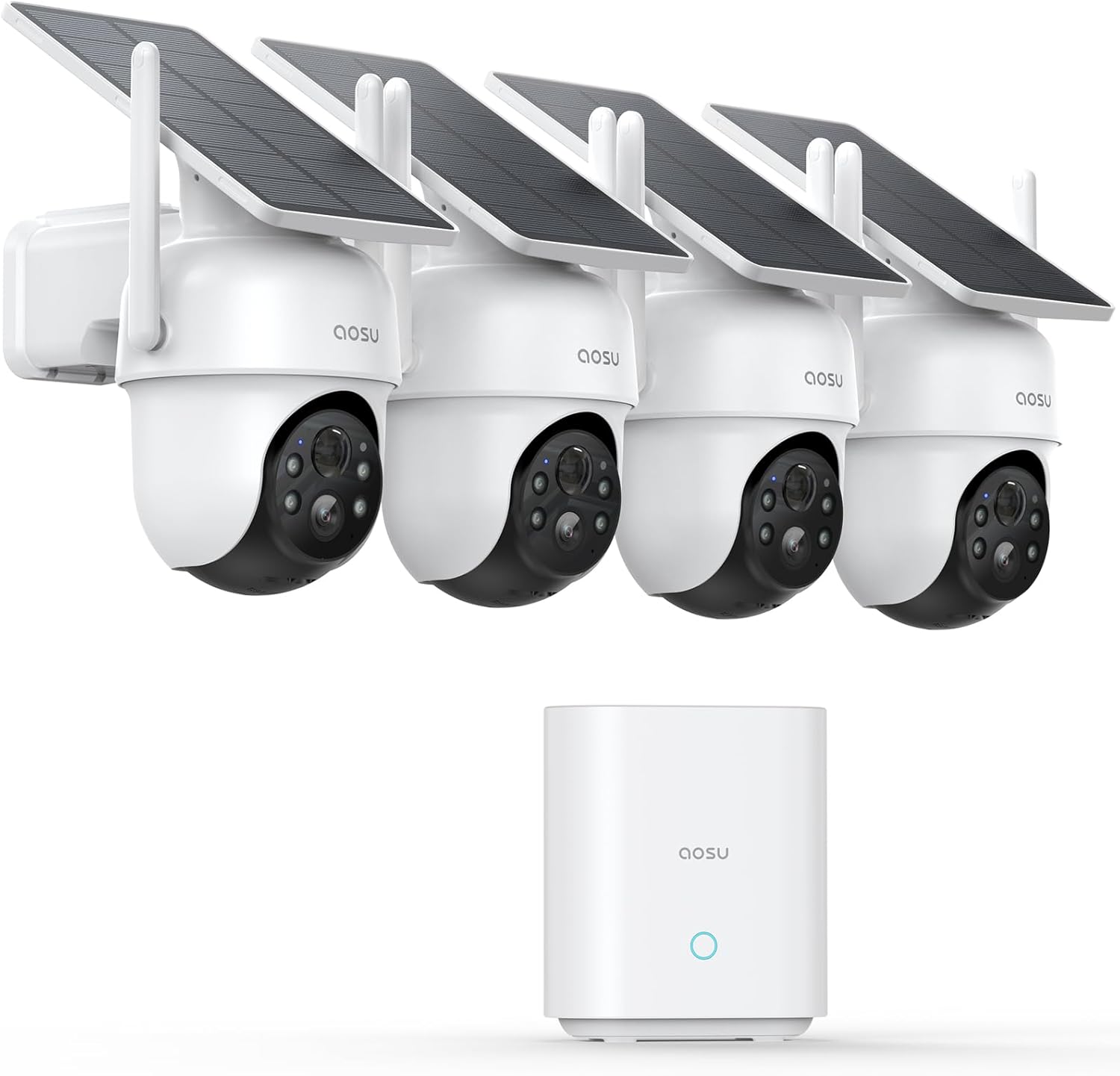AOSU 4-Cam Solar Wireless Security System