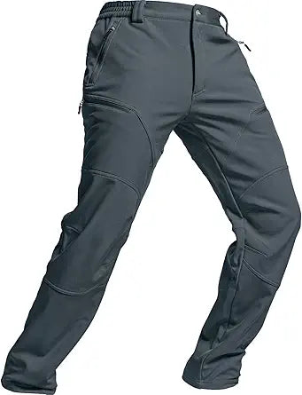 TSLA Men's Waterproof Softshell Cargo Pants for Winter Sports