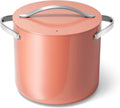 12 Qt Stock Pot Perracotta - Ceramic Coated Large Stockpot for Big