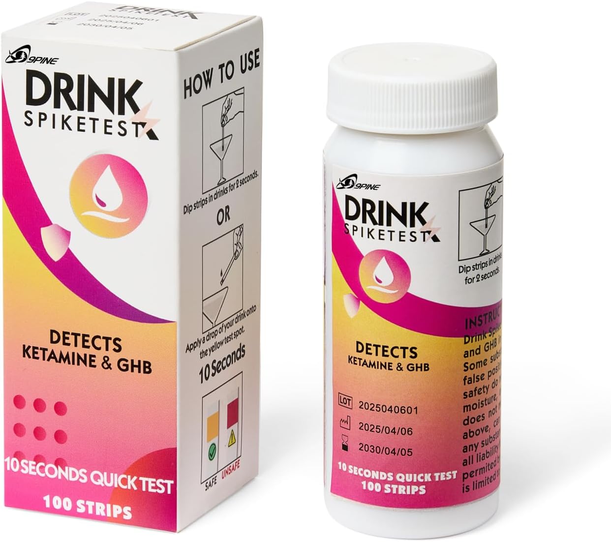 Spike Drink Test Strips for Beverage Safety - Quick Detection