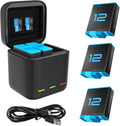 REYGEAK Battery Charger for GoPro Hero 12/11/10/9 Black