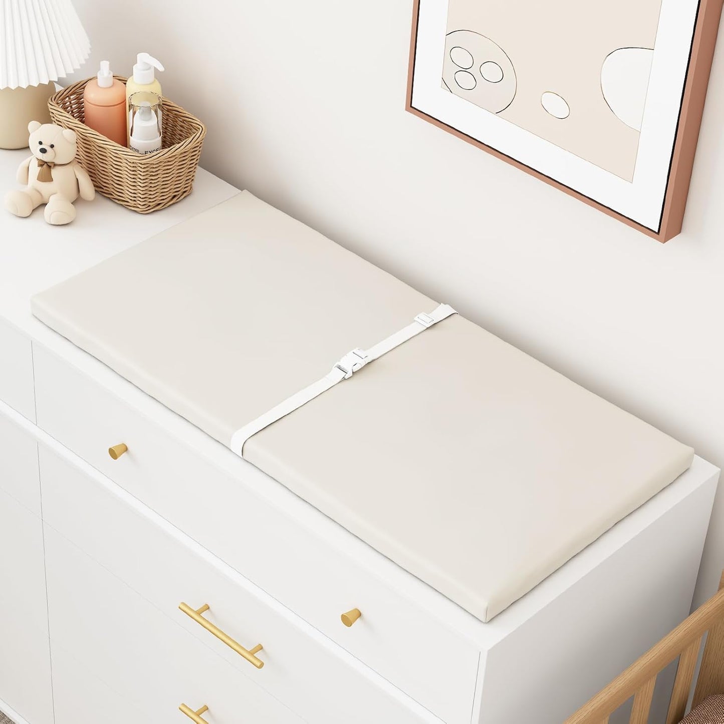 Wipeable Baby Changing Pad for Dresser with Waterproof Cover