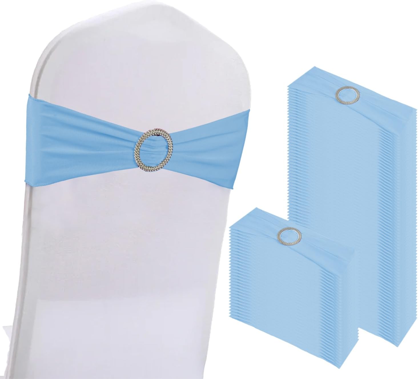 100PCS Spandex Stretch Chair Sashes for Wedding Party Events
