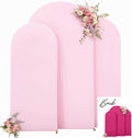 Set of 3 Arch Backdrop Covers (6ft, 5ft, 4ft) - Gradient Pink Stretch