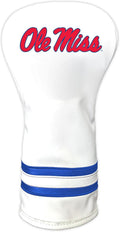 Vintage White Driver Headcover - Form Fitting Retro Golf Cover