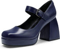Women's High Chunky Platform Mary Jane Pumps - 3.7in Heel Comfort