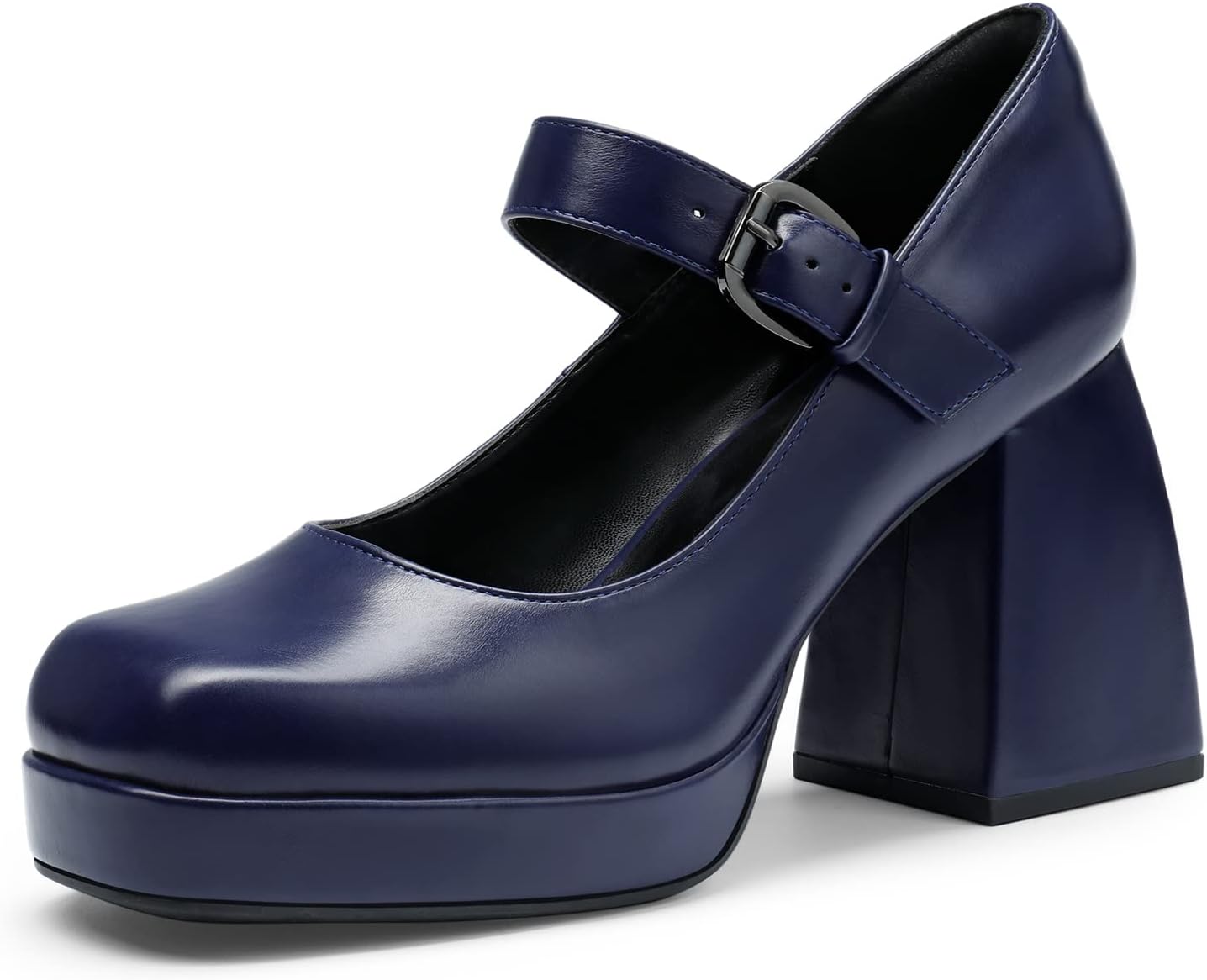 DREAM PAIRS Women's High Chunky Platform Mary Jane Block Heels