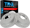 TRQ Rear Performance Brake Rotors Set Compatible with Buick LaCrosse
