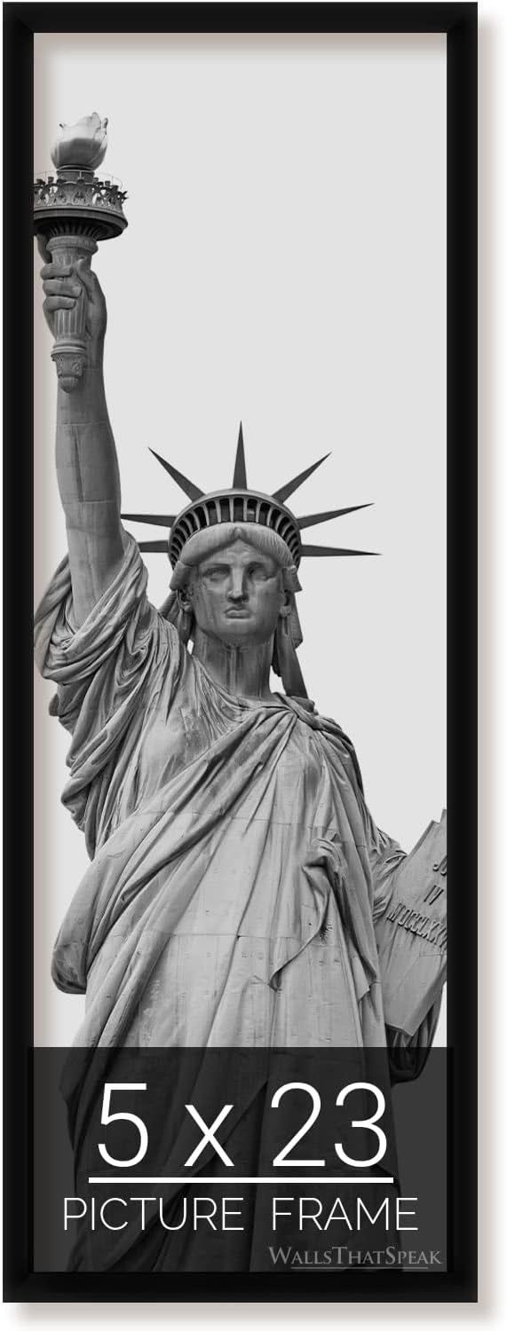5x23 Black Picture Frame for Puzzles, Posters, and Photos