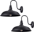 16 Inch Gooseneck Light Fixture for Barn Door 2 Pack - Classic