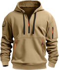 Vintage Quarter Zip Men's Hoodie - Tactical Style!