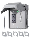 Outdoor Outlet Box with 20 AMP GFCI Receptacle - Weatherproof