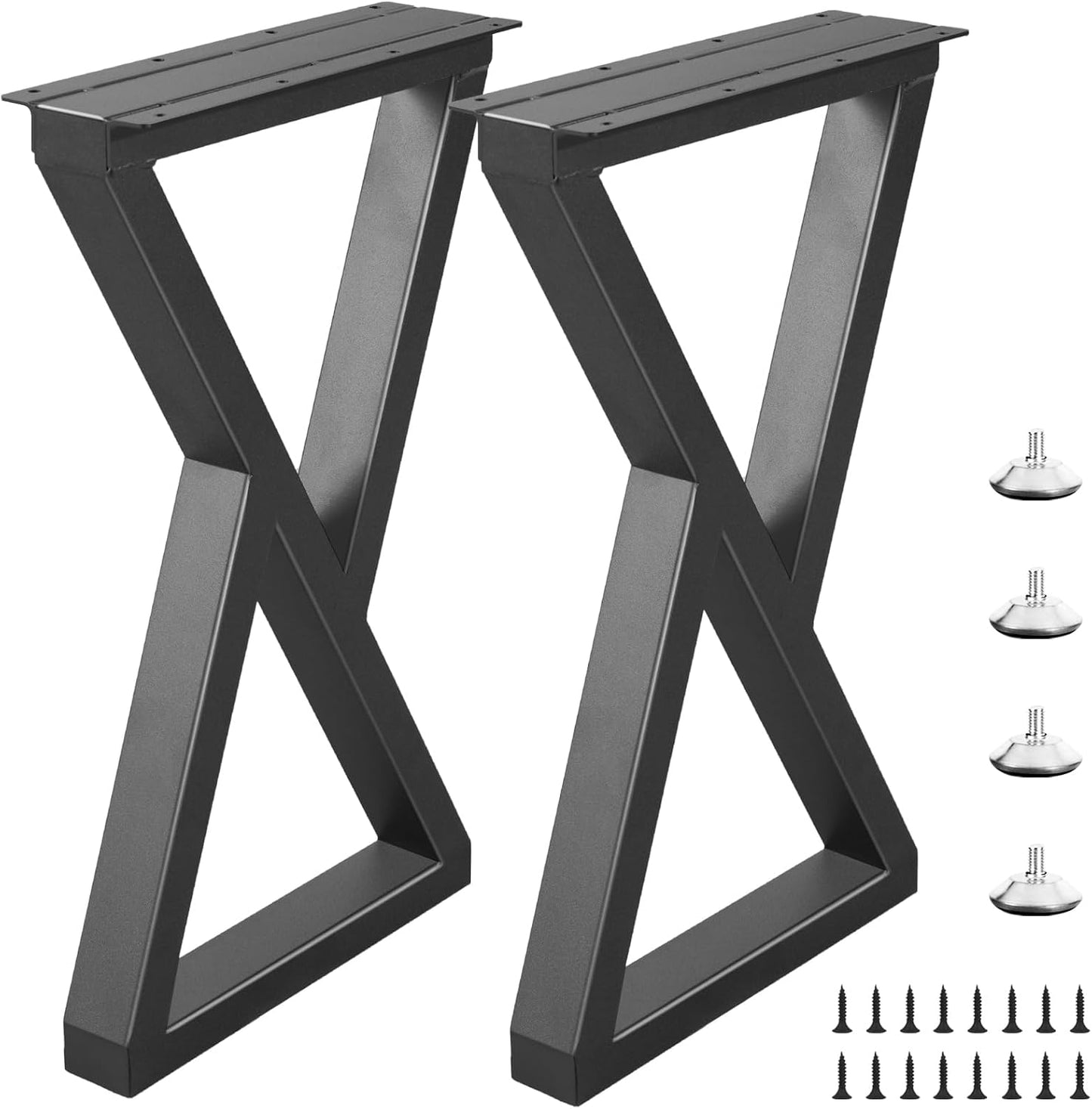 28 Inch Metal Desk Table Legs for Heavy Duty Industrial Style