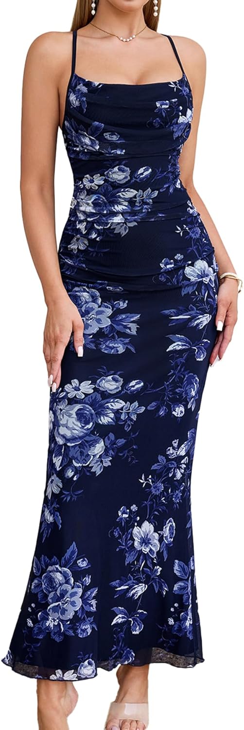 Women's Summer Floral Spaghetti Strap Maxi Dress for All Occasions