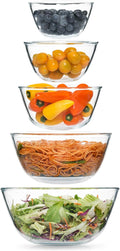 5pc Glass Mixing Bowls Set for Baking and Cooking Prep