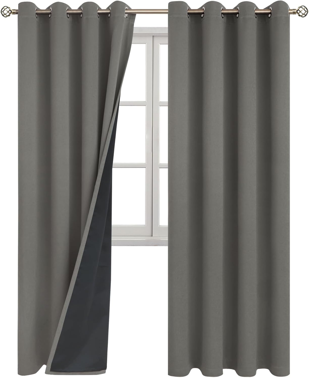 BGment Grey Blackout Curtains for Bedroom Window 84 Inch Length