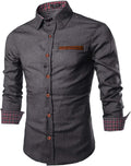 COOFANDY Men's Casual Dress Shirt Button Down Long-Sleeve (Style BLBS)