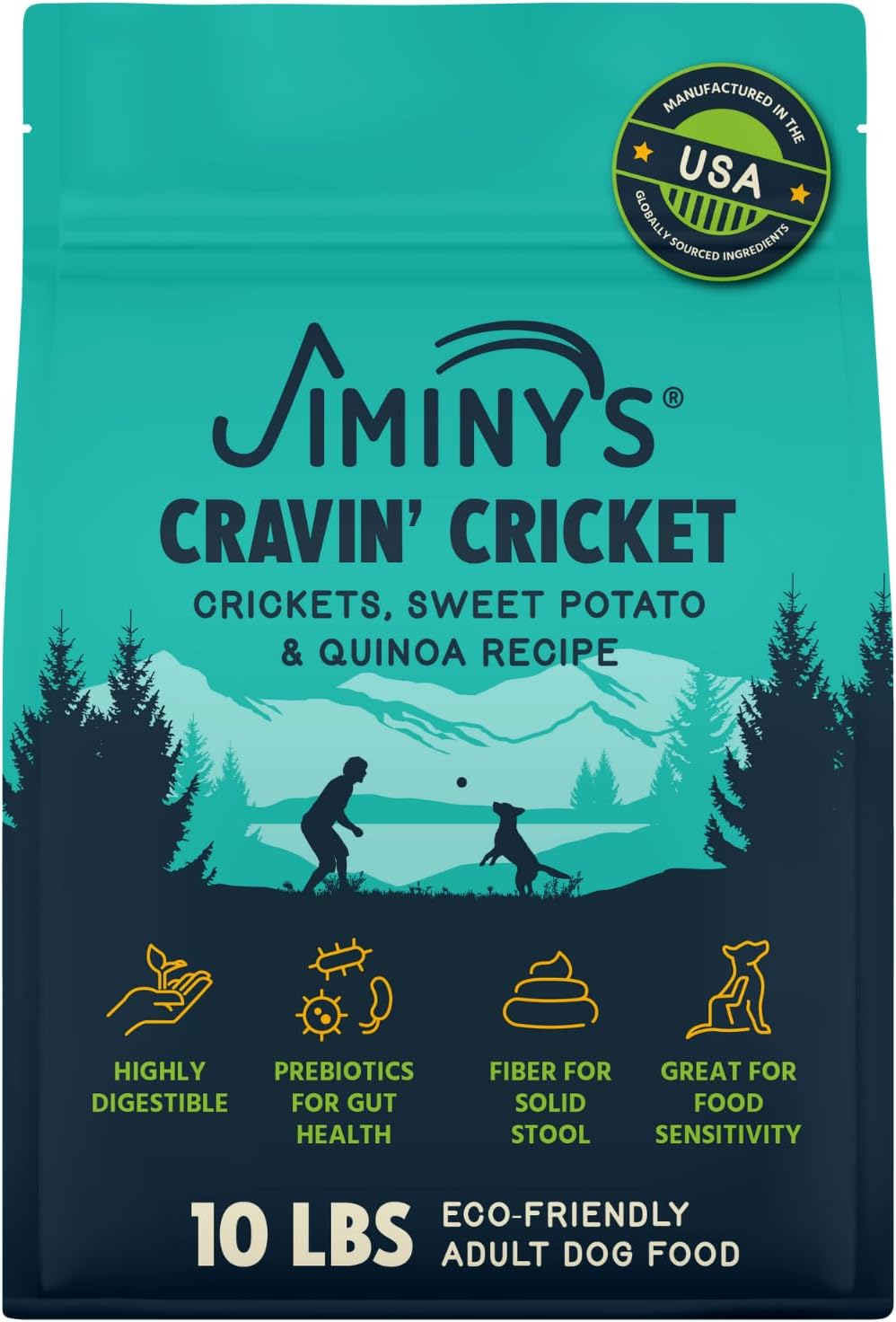 Jiminy's Cravin' Cricket Dry Dog Food for Sensitive Stomachs