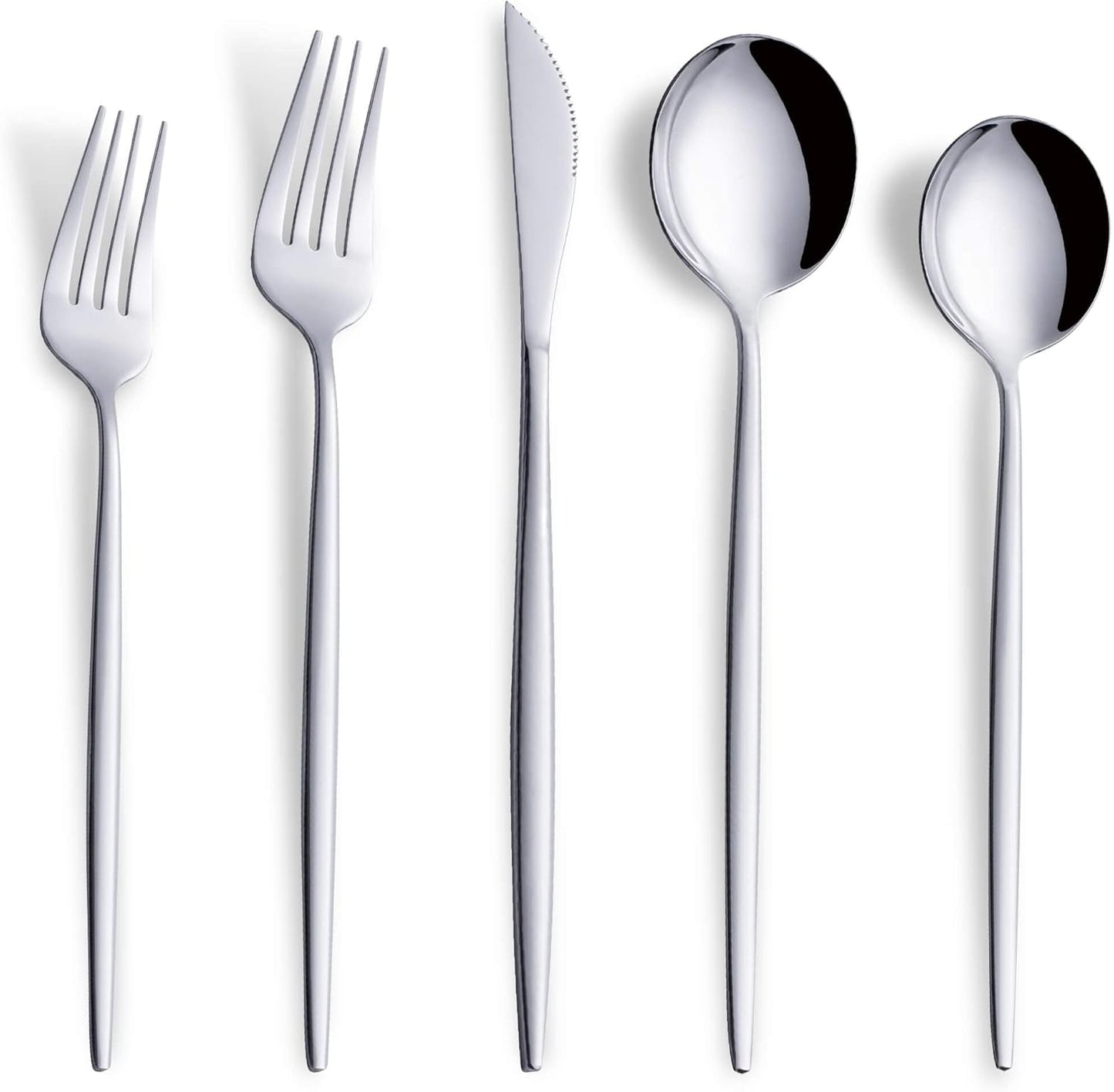 40 Piece Silverware Set for 8 - Stainless Steel Flatware Set