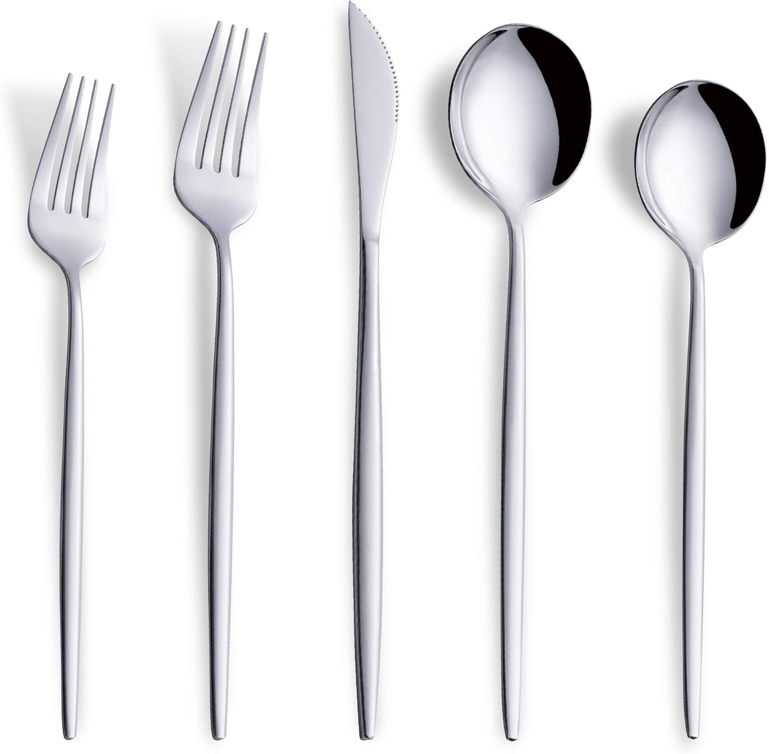 40 Piece Silverware Set for 8 - Stainless Steel Flatware Set
