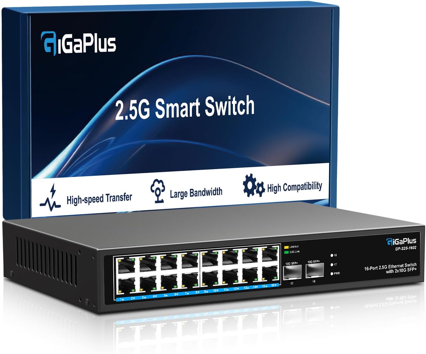18 Port 2.5Gb Unmanaged Ethernet Switch for High-Speed Networking