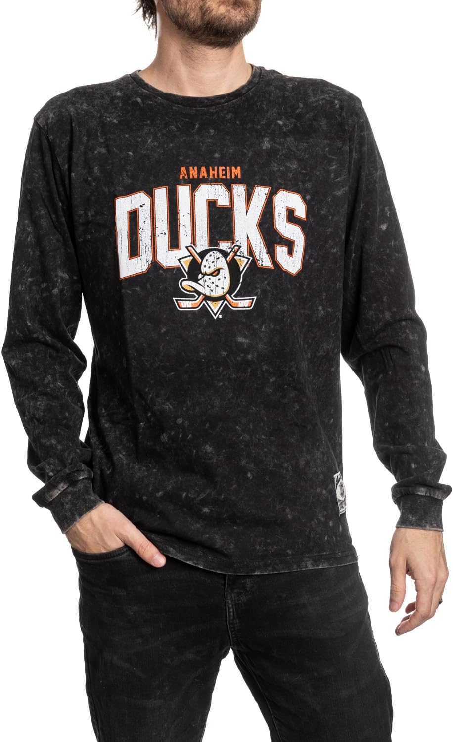 Calhoun NHL Surf & Skate Mens Acid Wash Long Sleeve Shirt
