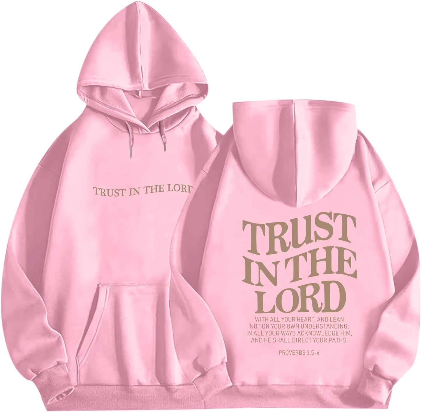 Trust In The Lord Graphic Hoodies for Women - Christian Sweatshirts