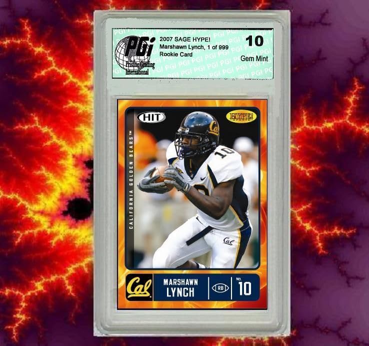 Marshawn Lynch 2007 SAGE HYPE Rookie Card PGI 10 Seattle
