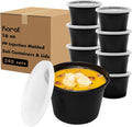 Karat 16oz Black PP Deli Containers with Lids - Sturdy, Microwaveable