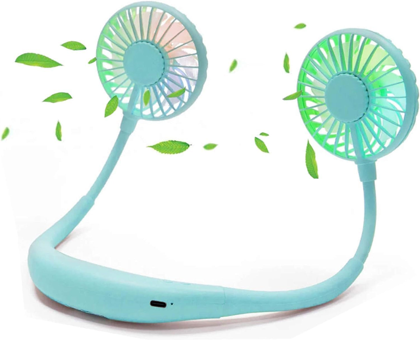 Scurry Portable Neck Fan: Color Changing LED, Aromatherapy, 360 Rotation