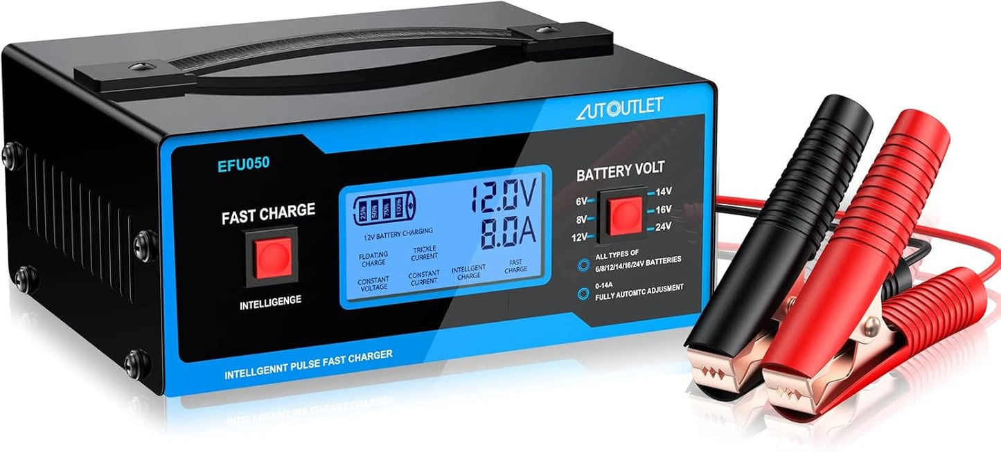 Fast Charge Golf Cart Batteries with AUTOUTLET 8V Charger