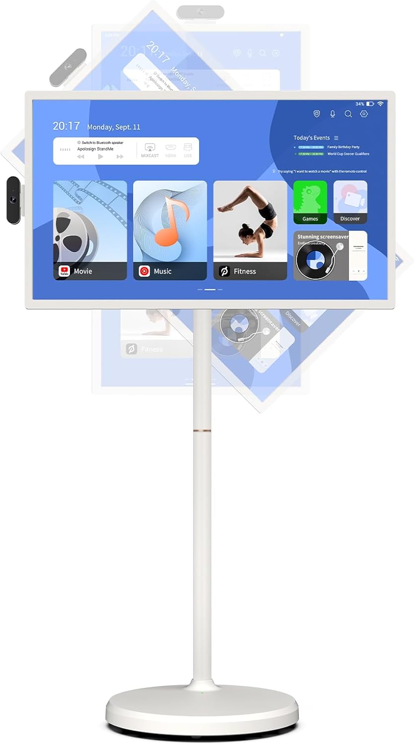 ApoloSign 32 inch FHD Smart Portable TV with Touch Screen