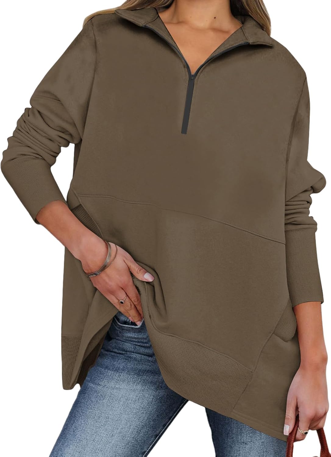 Dokotoo Women's Casual Oversized Half Zip Sweatshirts Review