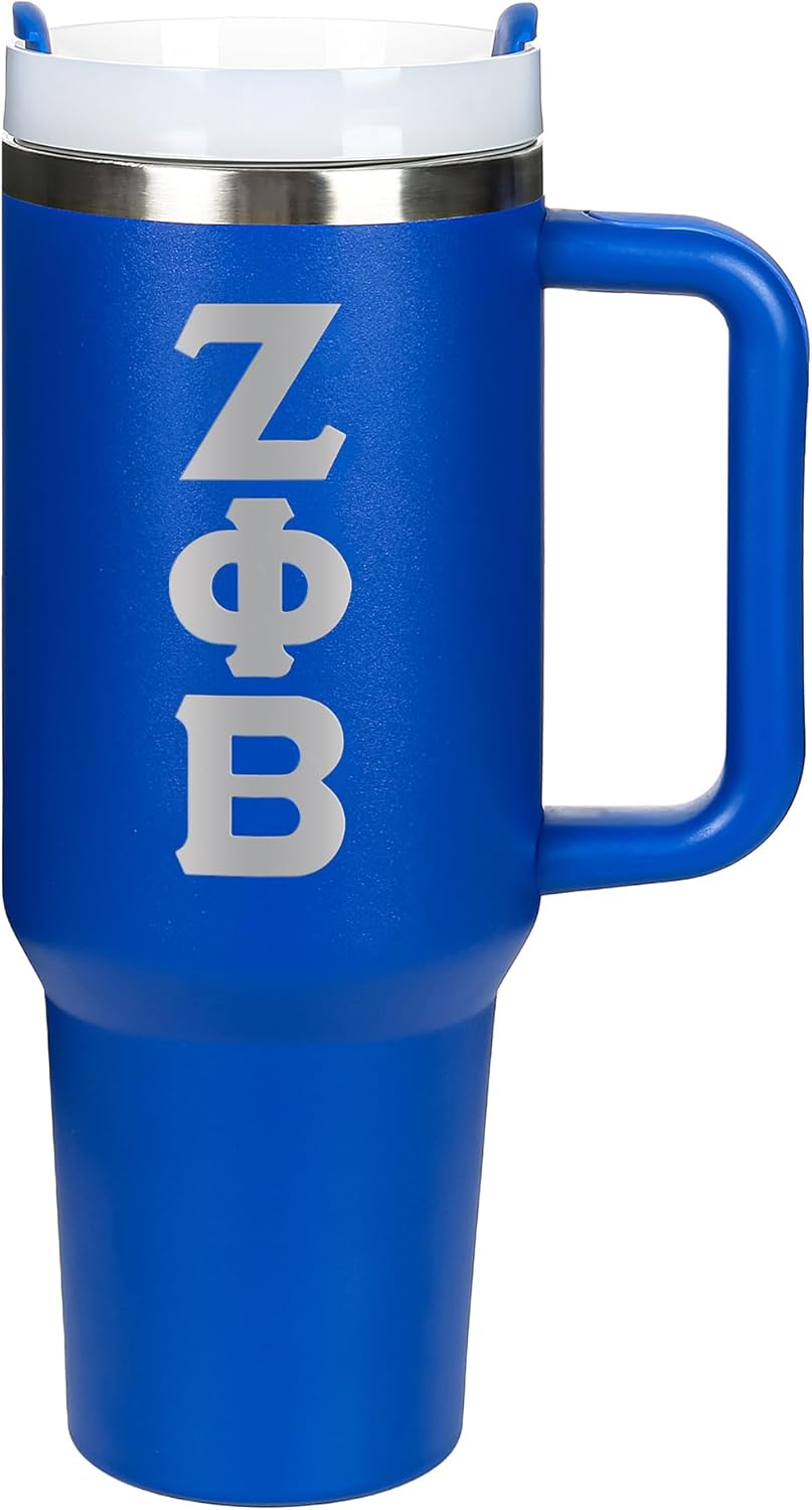 Zeta Phi Beta Sorority Tumbler - 40oz Stainless Steel Insulated