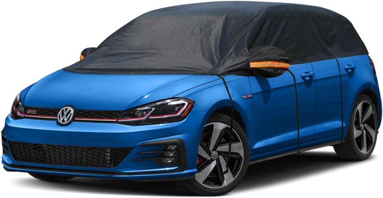 Kayme Half Car Cover for All Weather Protection and Durability