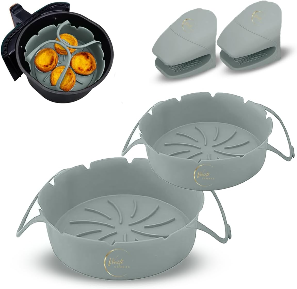 Easy Clean Reusable Air Fryer Liners + Mitts!