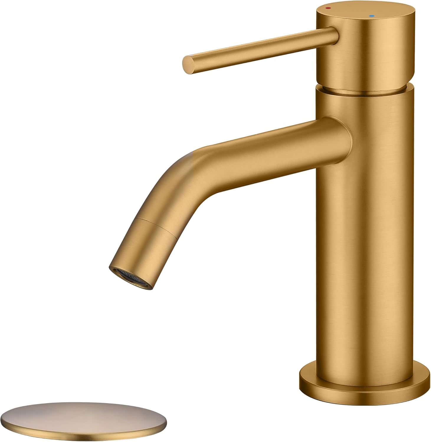Brushed Brass Bathroom Faucet for Elegant Sink Designs