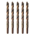 Cobalt Drill Bit 7/16 in Twist Drill Bits Pack of 5 - M35 Jobber