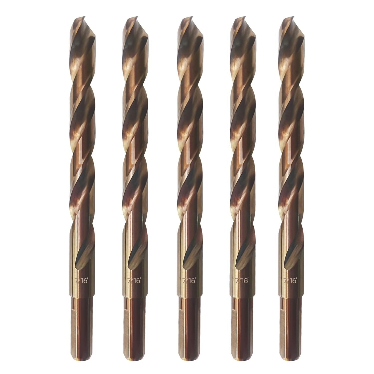 Cobalt Drill Bit Set 7/16 in for Hard Metal and Stainless Steel