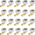 20-Pack Pex 1/2in x 1/2in Female NPT Swivel Elbow Brass Barb Crimp