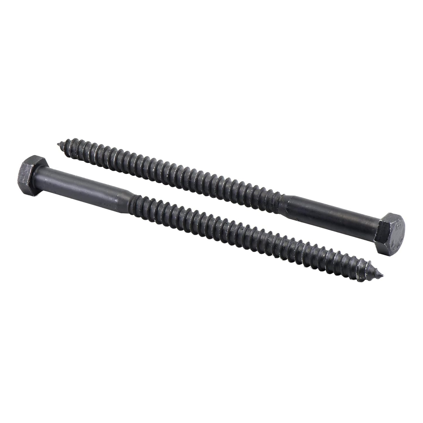 1/2 in x 8 in Black Lag Bolt for Decks and Pergolas - 12-Piece Set