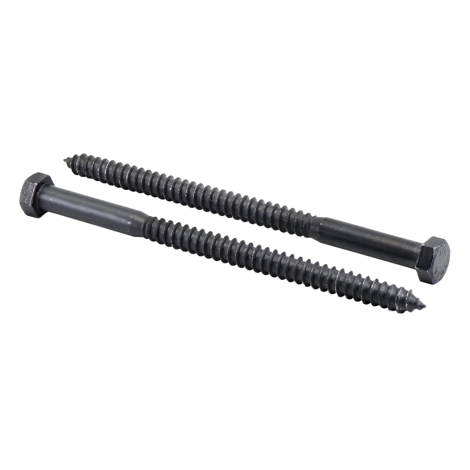 1/2 in x 8 in Black Lag Bolt for Decks and Pergolas - 12-Piece Set