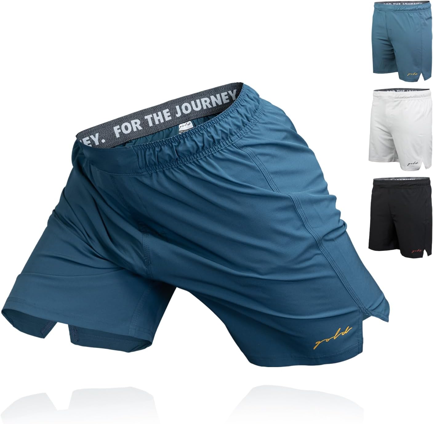 Gold BJJ Airflex Jiu Jitsu Shorts for MMA, Wrestling & Boxing
